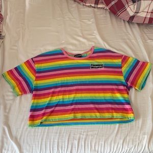 Forever 21 Medium Rainbow Polaroid Crop Top